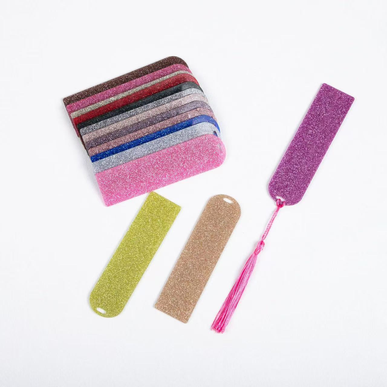 glitter book mark